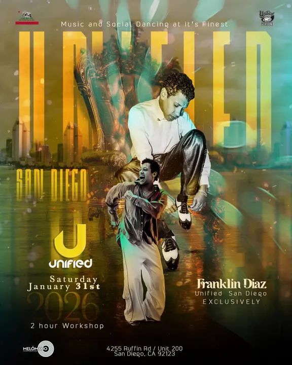 🔥Saturday, January 31st! Unified Social San Diego!🔥 Exclusive 2-Hour Workshop with Franklin Diaz! Franklin Diaz is a world-renowned salsa and mambo dancer, instructor, and