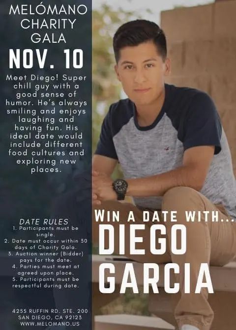 Meet Diego! One of our many singles giving back by getting auctioned off at the Melómano Charity Gala benefiting Train for Change. Over the next few weeks we will continue to