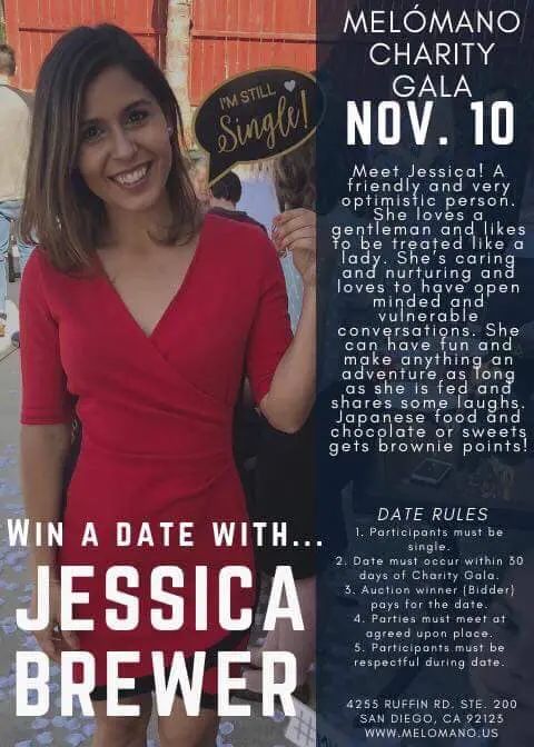 Meet Jessica! One of our many singles giving back by getting auctioned off at the Melómano Charity Gala benefiting Train for Change. Over the next few weeks we will continue t