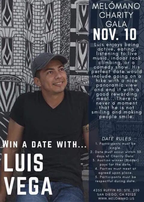 Meet Luis! One of our many singles giving back by getting auctioned off at the Melómano Charity Gala benefiting Train for Change. Over the next few weeks we will continue to p