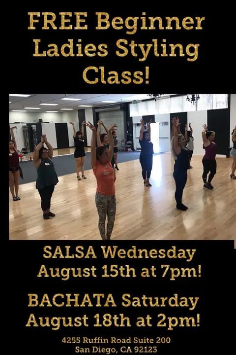 It’s almost time Chicas!!! Tomorrow Wednesday the 15th at 7pm we are offering a FREE beginner ladies styling salsa class!! Invite your friends! Let’s have a great time!! Faceb