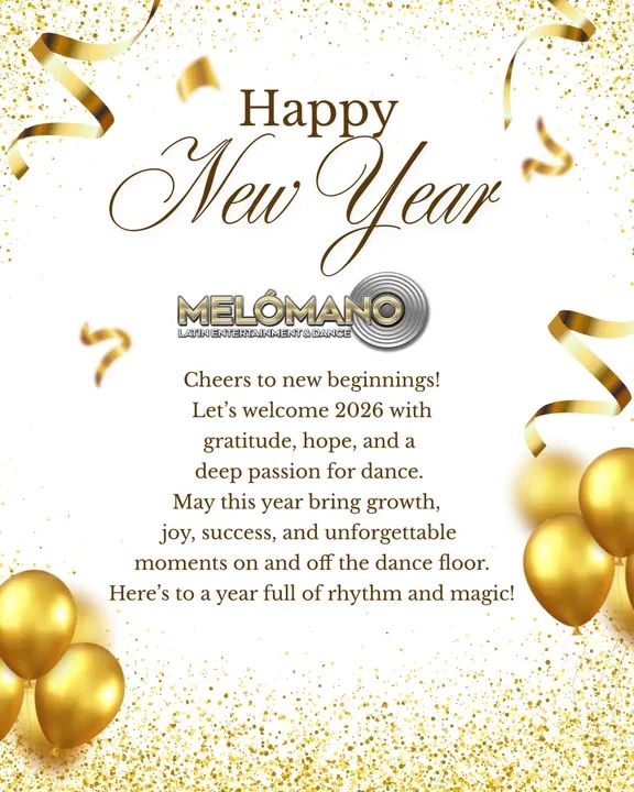 Cheers to new beginnings ✨ As we step into 2026, we’re filled with gratitude, hope, and a deep passion for dance. Thank you for being part of the Melómano family. Here’s to g