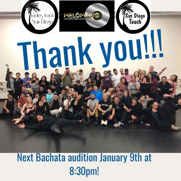 The Bachata Lovers definitely represented tonight at our Melómano and SD Touch Bachata auditions! THANK YOU SO MUCH FOR COMING!!!! If you missed tonight, the next one is Janua
