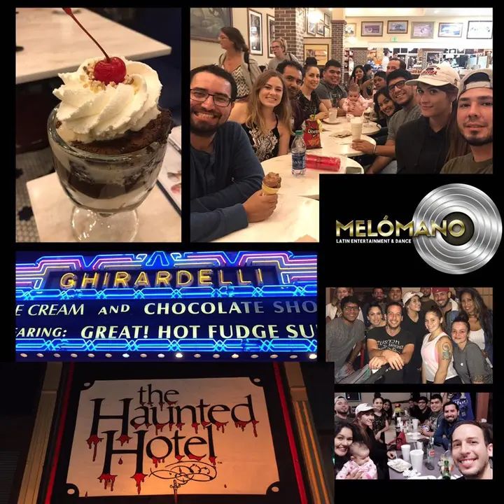 What an awesome dance team outing tonight! First some Tacos, then the haunted hotel, then we finished it off with some yummy Ghirardelli Ice Cream And Chocolate Shop!!! We hav