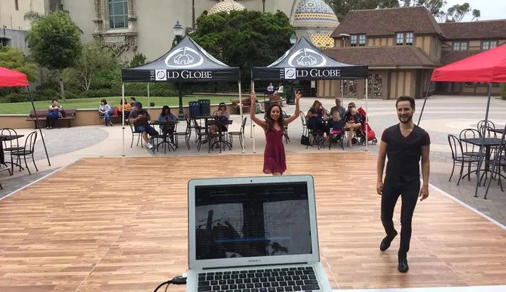 Starting the day with these two awesome peeps right here! Nadia, Carlos and Dj Melao Bringing more Salsa and Bachata to our local communities through community engagement. Co