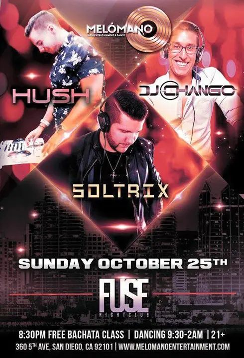 The DJ line up is off the hook for the grand opening of #InFuseBachata nights! $5 before 10PM and 2 for 1 Bottles before 11PM!! Best Halloween Costume Contest!! Happening Sund
