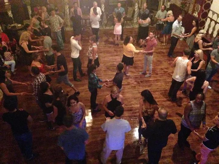 Dj Melao, DJ DMJ and Dj Hush at Salsa Nights in PB with #MajestyInMotion Group class is packed!!! #MelomanoEntertainment #MajestyInMotion #DjMelao
