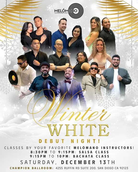 It’s almost showtime! 🥳✨❄️ WINTER WHITE DEBUT NIGHT! ❄️✨ The stage is set for one of the most magical nights of the year! 💃🕺 Join us for Melómano’s Winter White Debut Ni