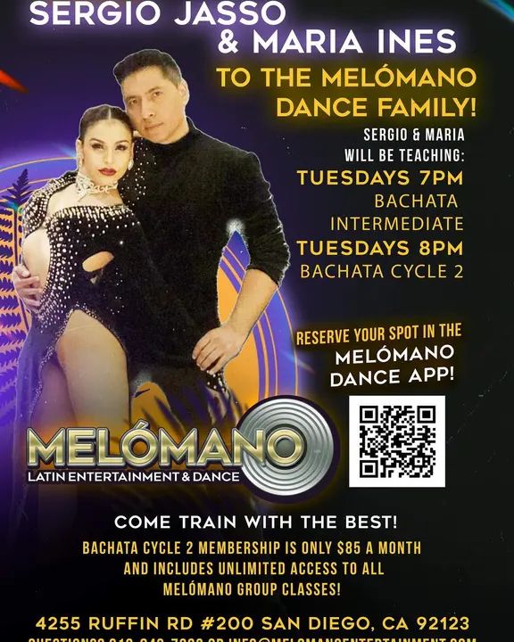 Tuesday night are 🔥🔥🔥🔥 come check the amazing @sergio_jasso_dance and the beautiful talented @mariainesmariposa 💯💯💯 #MelomanoEnt #Bachata #NextLevel #SergioJasso #Mari