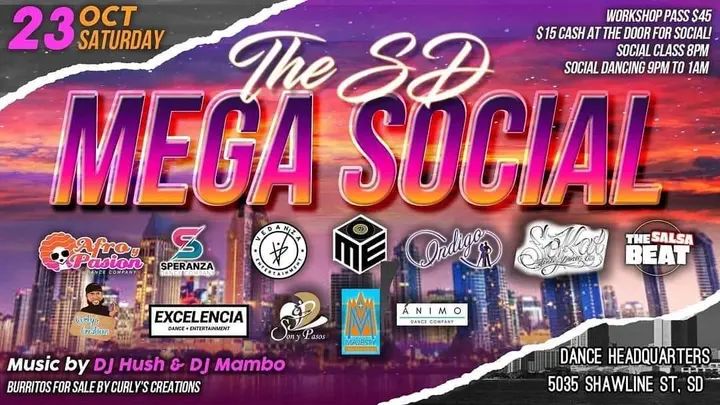 We are just 2 weeks away!!! 🥳 Who is ready for an AMAZING night of dancing? Invite your friends ⤵️ https://fb.me/e/2yzrfAJGv #sdmegasocial