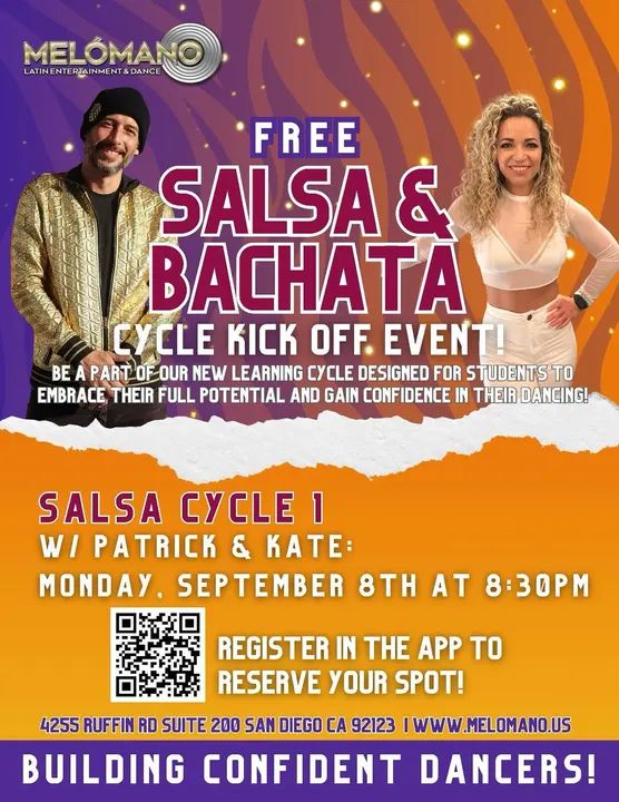 🚨TONIGHT! FREE SALSA CYCLE 1 KICK-OFF at 8:30PM!🍁🍂 These Cycles have been a BIG hit! Come check it out for one FREE session! NOW is the time to learn new moves and take yo