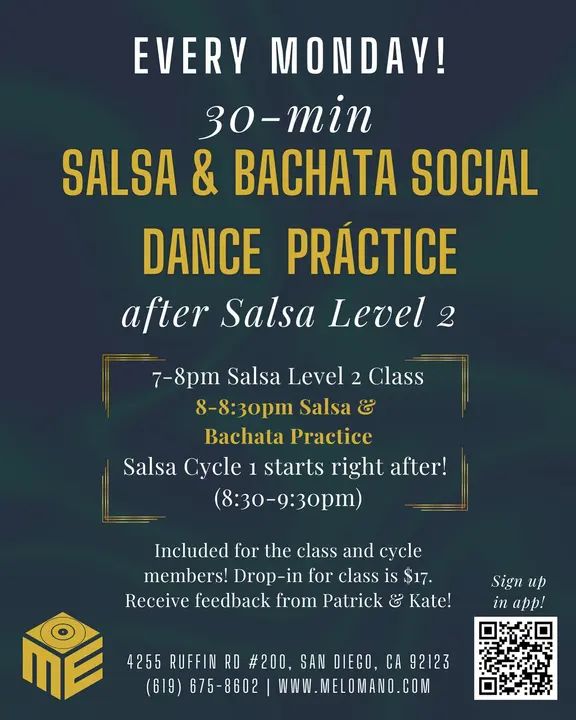 🤗The best way to start the week! 🤗Let’s practice our dance moves! 🕺🏼💃 come to class and stay for the extra practice!!! It’s included in the price of the class!! Only $17