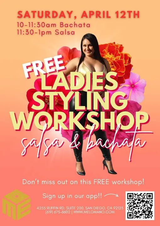 📣Enjoy a FREE Ladies Beginner Bachata and Salsa Workshop with Diana at Melómano! With over 10 years of experience, she can help you improve your dancing!🥰 🗓 DATE: Saturday,