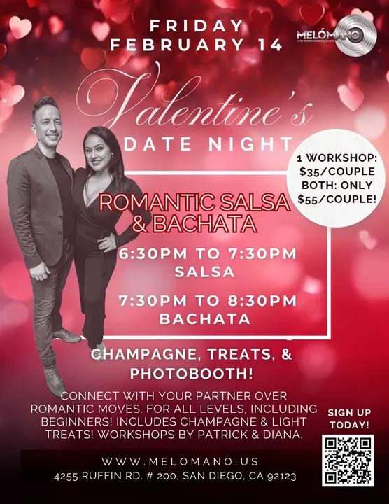 ♥️Valentine's Week is HERE!!!♥️ Looking for something fun to do with your loved one? 👀🥰Try our Salsa or Bachata Dancing Valentine’s workshops for couples! 😍 ✨Save the dat