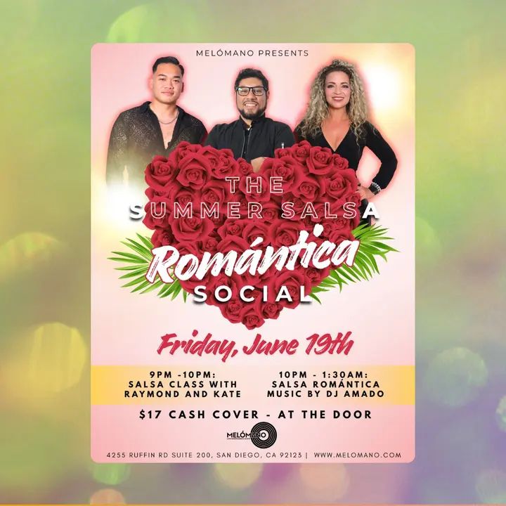 🌊☀️ THE SUMMER SALSA ROMÁNTICA SOCIAL 🌊☀️ Summer nights are made for great music, great company, and unforgettable dances to the BEST MUSIC on the planet, yes SALSA ROMANTI