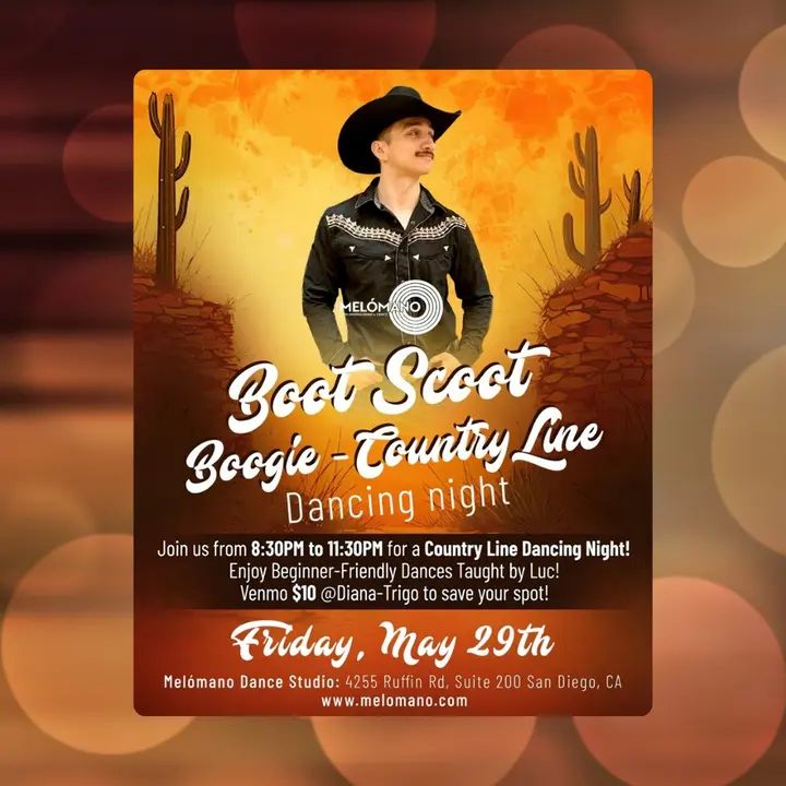 Boots on, stress off! 🤠 We’re bringing the country vibes to the dance floor with our Boot Scoot Boogie – Country Line Dancing Night! 🌵🔥 Get ready for a night full of fun,