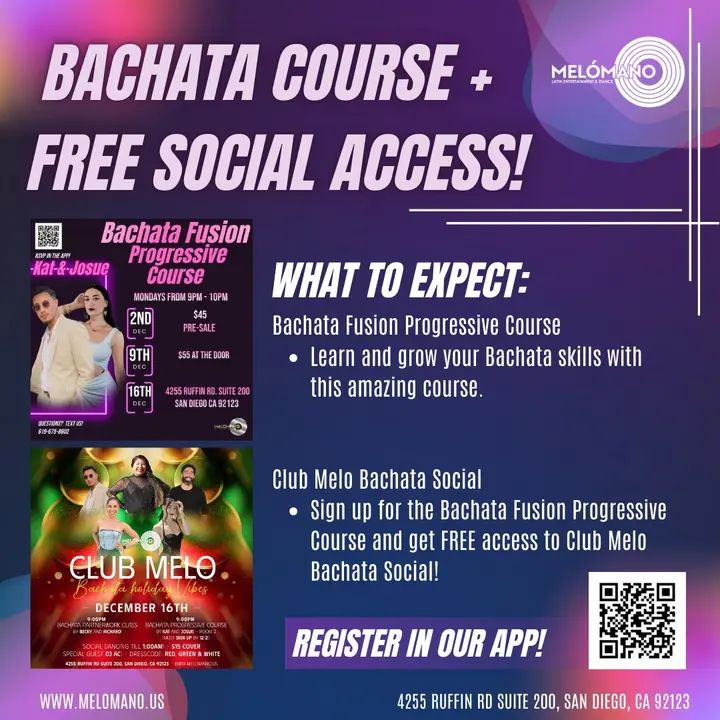 Ready to Level Up Your Bachata? Join our 3-week Progressive Course and build confidence on the dance floor! 💃🕺 🎉 Bonus: Sign up for the course and get FREE entry to the C