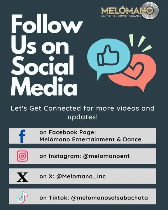 Stay connected with us and be the first to know about our latest videos, events, and dance updates! Follow Melómano on all your favorite social media platforms: ✨ Facebook: