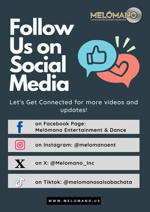 Stay connected with us and be the first to know about our latest videos, events, and dance updates! Follow Melómano on all your favorite social media platforms: ✨ Facebook: