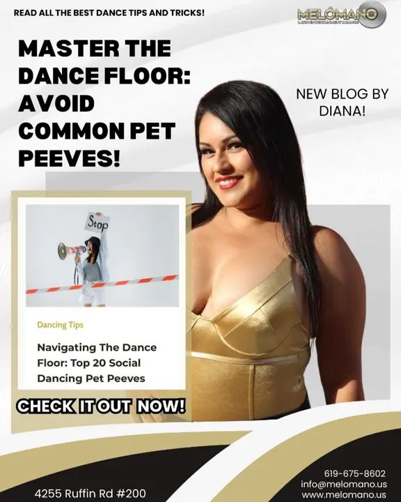 🌟 Check out Diana’s latest blog, “Navigating the Dance Floor: Top 20 Social Dancing Pet Peeves”! Get ready to enhance your dancing experience by learning about common pitfal