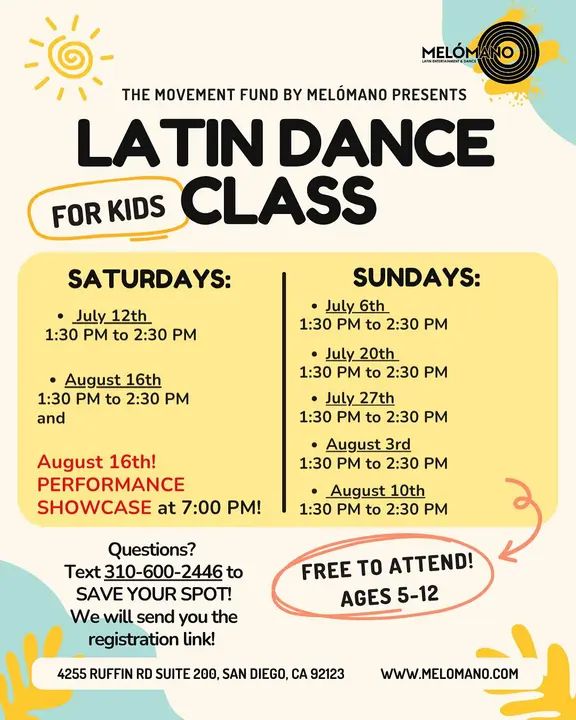 The Melómano Kids Team Project is here! 🙌🏼 This summer program kicks off Sunday July 6th at 1:30pm to 2:30pm! Perfect for kids ages 5 to 12 years old! 🤗 This program is FRE