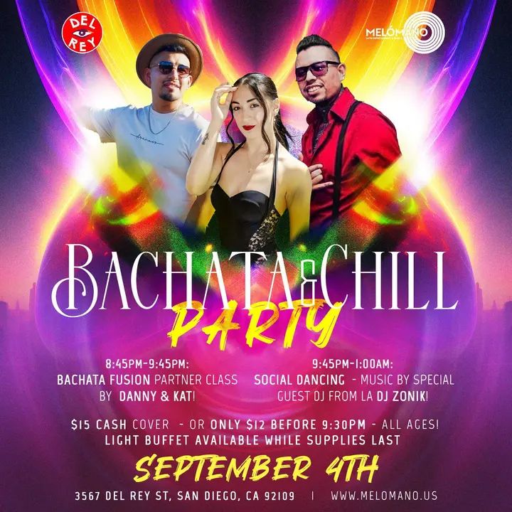 Welcome the winner of The San Diego social dancing competition . Danny Perez to the bachata and chill line up!!! 🔥🔥🔥 we’re so excited to have him joining us as a special gu