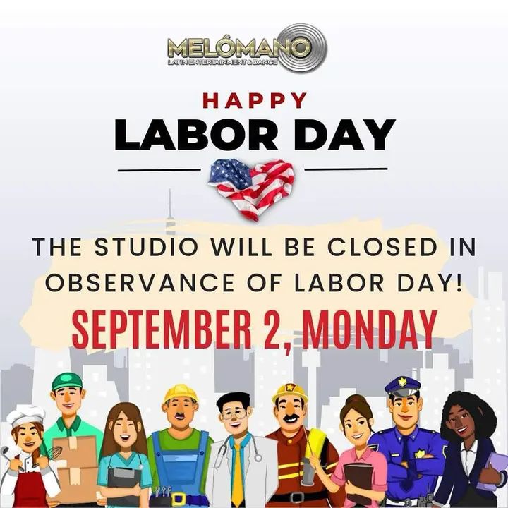 Happy Monday! 🤩 The studio is closed in observance of Labor Day! 🇺🇸 We will resume classes on Tuesday!🙏🏻Thank you for your understanding, and enjoy the holiday! ❤️🤍💙 #M