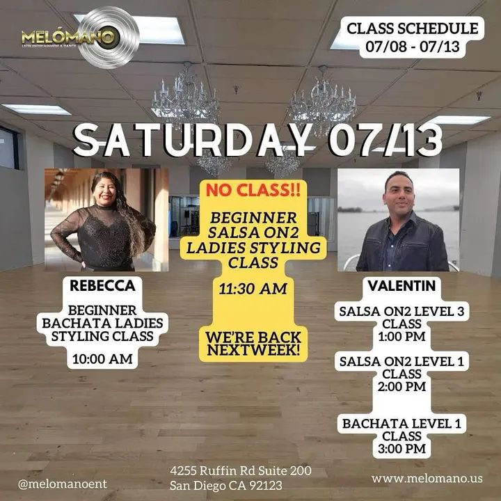 It’s the weekend and tomorrow is Saturday ! And it’s time to dance! 💃🏻🕺🏻Time for some weekend fun 🥳 🎉Come join us for our Salsa & Bachata classes🎉 🔸10am Ladies Bacha