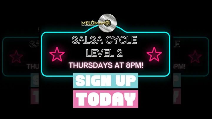 🔥TONIGHT: Salsa Cycle 2 at 8PM! Missed the kickoff? It's not too late to sign up today! Don't miss your chance to join us on the dance floor! 💃🕺 ✨Each cycle includes unli