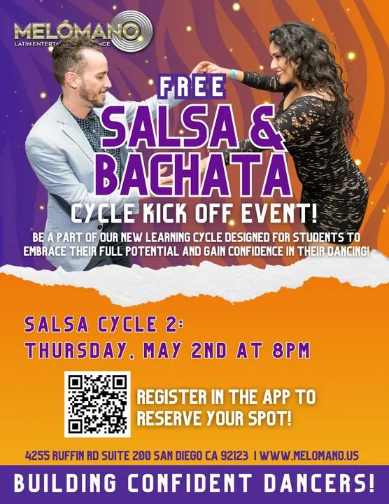 NEW SALSA DANCE CYCLE 2 KICK-OFF STARTS ON MAY 2ND🥳 These Cycles have been a BIG hit! Come check it out for one FREE session! NOW is the time to learn new moves and take you