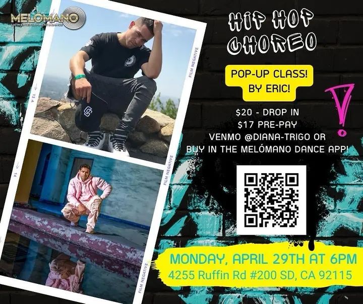 🔥THIS MONDAY🔥 🚨NEW Pop-Up Class Alert!! Hip-Hop Choreo By Eric Payan!! ♠️ Introducing a NEW Hip-Hop POP-UP beginner-friendly Class by Eric, get ready to feel and groove!