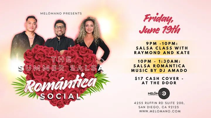 🌊☀️ THE SUMMER SALSA ROMÁNTICA SOCIAL 🌊☀️ Summer nights are made for great music, great company, and unforgettable dances to the BEST MUSIC on the planet, yes SALSA ROMANTI