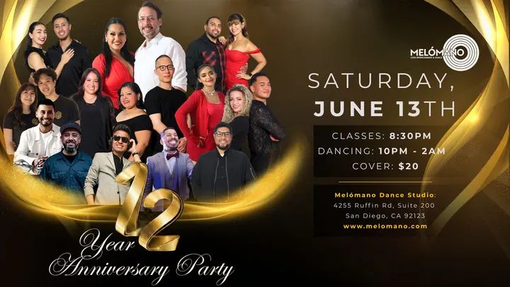 THIS SATURDAY, June 13th!✨ 12 years of passion, growth, and unforgettable moments on the dance floor and we’re just getting started!💃🕺 Join us as we celebrate Melómano’s 1