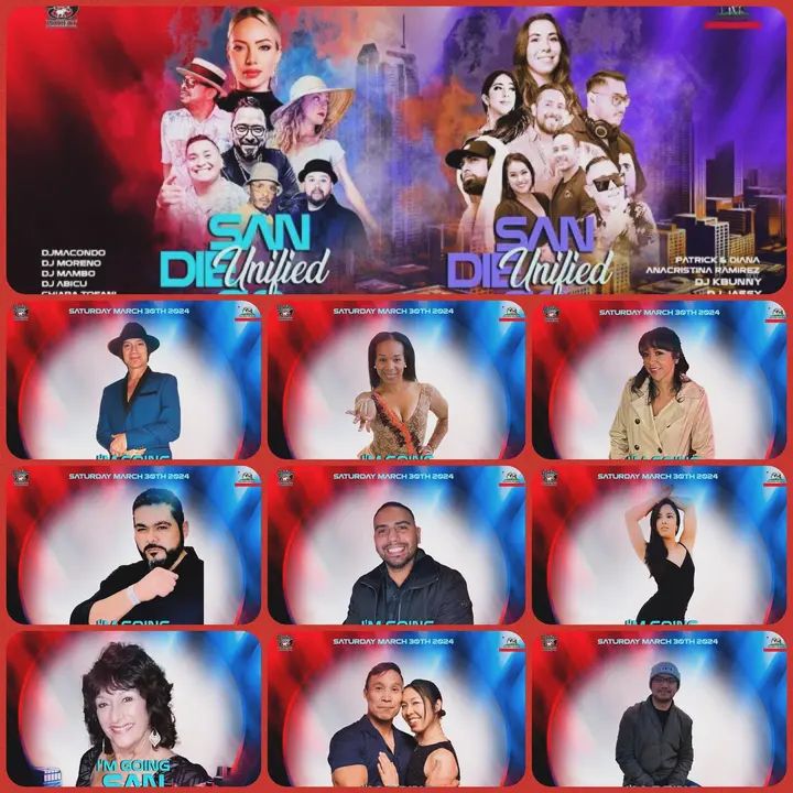 Get your own SD Unified profile pic 👀😍 Send us your pic and we got you 💯🙌🏼 🎉SD Unified Salsa & Bachata Workshops + Social is this weekend! 🎉 SATURDAY, March 30th! 🌟