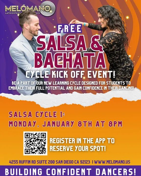 Reach your Salsa dance goals faster in 2024! FREE Salsa Level 1 for beginners preview tonight at 8pm!! 🎉 We are back tonight with our New Salsa Cycle 1 kick off tonight at