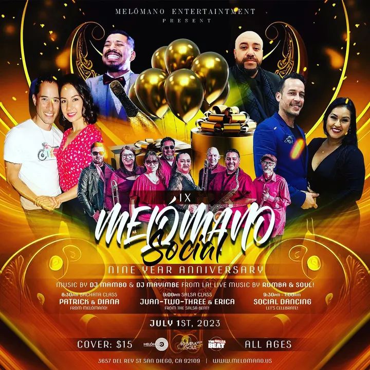 🎉 The Melómano Social turns 9 years old!!!! 🥳 We’re celebrating in a major way on SATURDAY July 1st!!!! 🎉 ❤️❤️Melómano means music lover so yes we will have LIVE music b