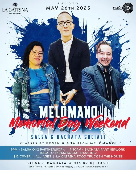 Tonight! We kick off the holiday weekend 🙌🏼 9pm classes by @zing.kevin and @panquecita90 🔥 Then social dancing till 1:30am with @dj.hush and Ofcourse the TACO TRUCK will be