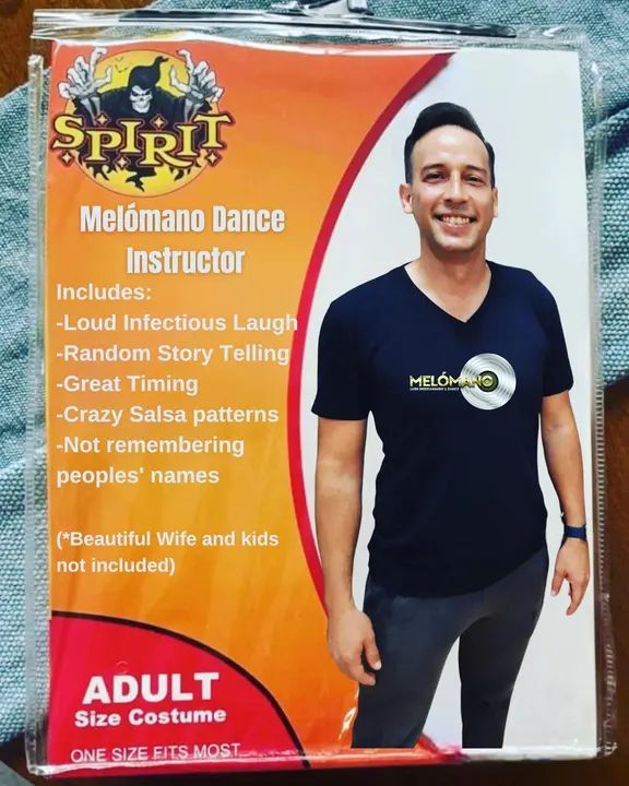 Limited edition Melómano Dance Instructor Halloween Costume! Get them while their 🔥🔥 this item will sell out 💯🙌🏼 All jokes aside we’re lucky to have the one and only @mel