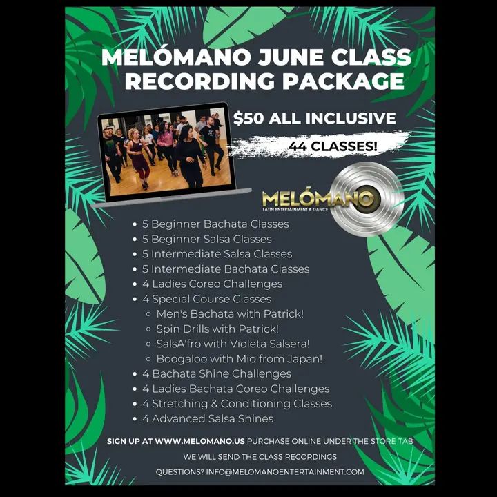 Kick off your dancing with this awesome special deal! Get all of our June dance class recordings for only $50! You will receive all of the videos to download and keep forever!