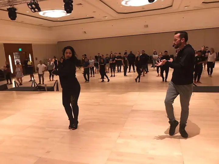 Directors of Melómano, Patrick & Diana teaching at the @labachatafestival 💃🏽 #melomanoent #bachata #bachatadancing #labf #teaching
