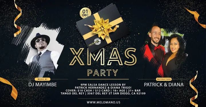 Never too early to kick off the holiday season!!! Join us for the December Christmas Melómano Social going down on Saturday, December 1st!! We're giving away 5 free entrances