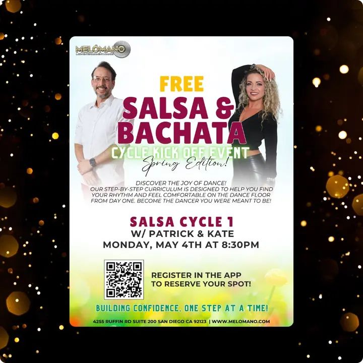TONIGHT! NEW SALSA and BACHATA DANCE CYCLE KICK OFFS START in MAY 2026 Spring Edition!🌸🥳 Join us for the NEW Cycle! 🤩 Are you ready for a NEW and EXCITING WAY to reach yo