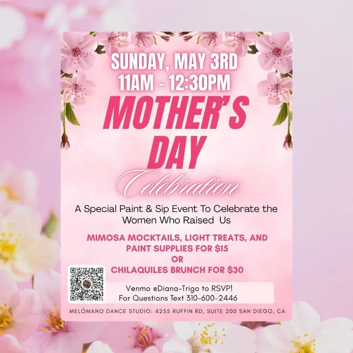 Melómano Studios and D&D Events present 💐✨ Mimosas with Mama 💐✨ A Special Mother’s Day event to honor the women who raised us. 🗓 May 3rd ⏰ 11:00 AM – 12:30 PM We’ll sta