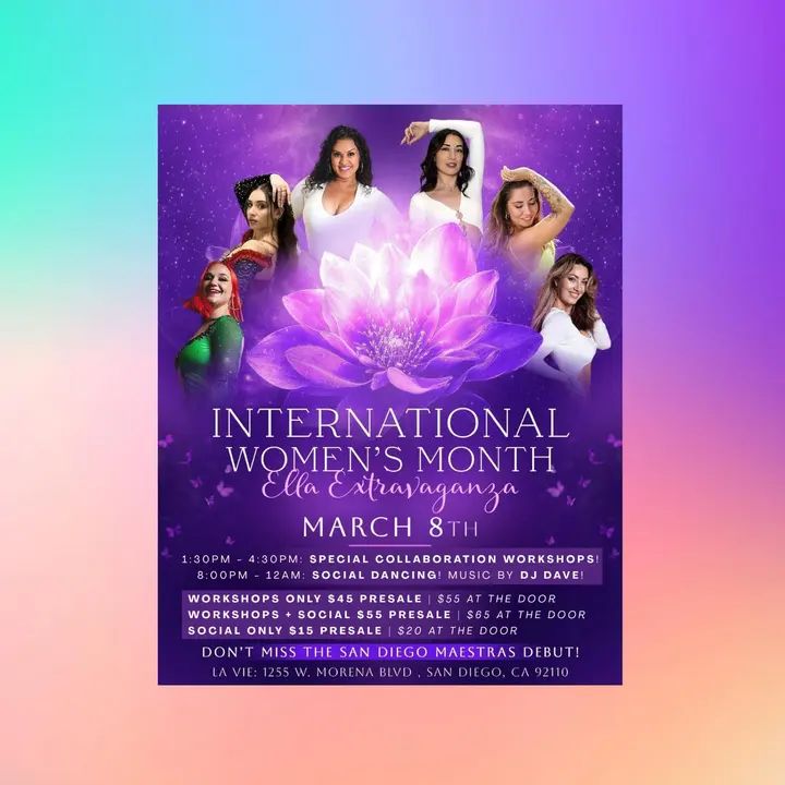 🌟 TODAY!!🌟 🙌🏼💃🏽 This Women’s Month, the San Diego Maestras are uniting to throw an unforgettable celebration! 🎉 an event created by women, for women!💜✨ Join us for