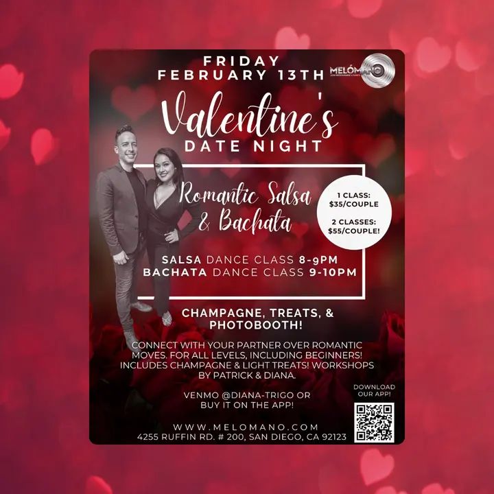 ♥️Ignite the Romance: Valentine’s Couples Salsa & Bachata Dance Workshops! ♥️ Looking for the perfect way to connect and have fun with your special someone? 💕 Join us for an