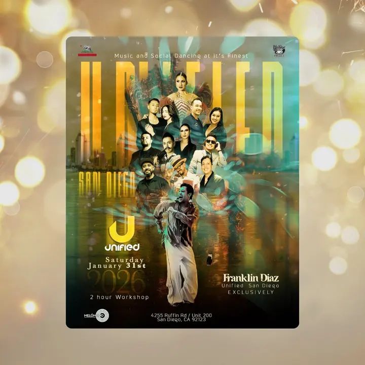 Saturday January 31st 2026 Unified Social San Diego Franklin Diaz Exclusive 2 hour workshop Unified On2 Social Not just a Social…. It’s an Experience! 🚨PRICES: REGISTER IN