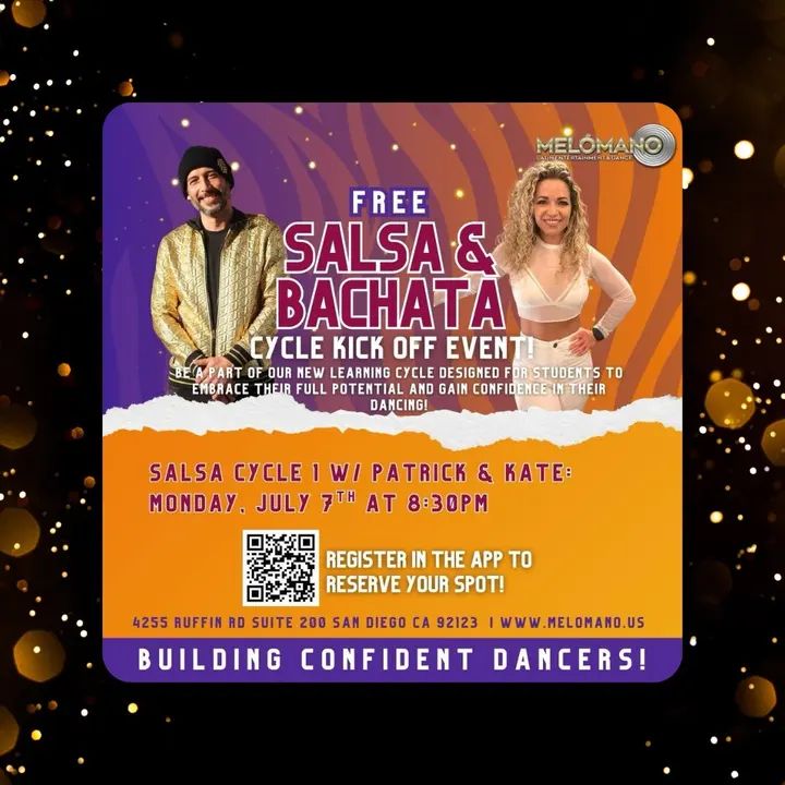 🚨TONIGHT! FREE SALSA CYCLE 1 AT 8:30PM & BACHATA CYCLE 3 AT 9PM KICK-OFF!🌞🌴 These Cycles have been a BIG hit! Come check it out for one FREE session! NOW is the time to le