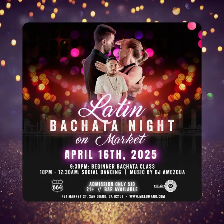 🎶💃 Latin Bachata Night on Market is going down this TONIGHT!!!🕺🎶 Get ready to spice up your weeknight with the best Latin rhythms! Join us for an unforgettable Latin Bach