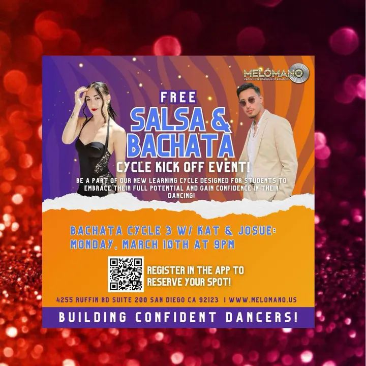 NEW SALSA and BACHATA DANCE CYCLE KICK OFFS STARTS in MARCH 2025🥳 These Cycles have been a BIG hit! Come check it out for one FREE session! NOW is the time to learn new mov