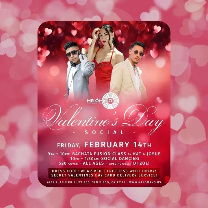 ❤️LOVE IS IN THE AIR!! ❤️ Melómano means music lover and this month we’re celebrating our love for dance! Spend the night doing something you love to do… DANCE! 💃 Love to Da